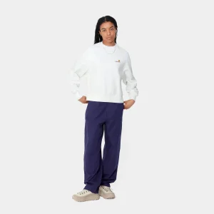 Carhartt WIP Sweats>W' American Script Sweatshirt White