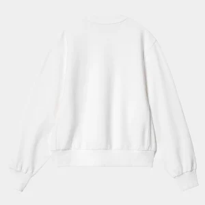 Carhartt WIP Sweats>W' American Script Sweatshirt White