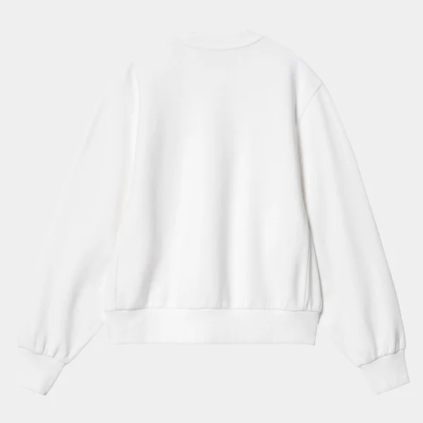 Carhartt WIP Sweats>W' American Script Sweatshirt White