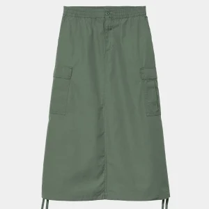 Carhartt WIP Kleider & Röcke>W' Cargo Skirt Long Duck Green