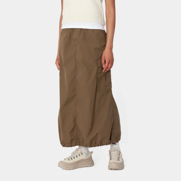 Carhartt WIP Kleider & Röcke>W' Cargo Skirt Long Chocolate