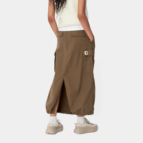 Carhartt WIP Kleider & Röcke>W' Cargo Skirt Long Chocolate