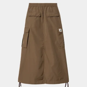 Carhartt WIP Kleider & Röcke>W' Cargo Skirt Long Chocolate