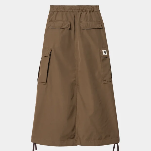 Carhartt WIP Kleider & Röcke>W' Cargo Skirt Long Chocolate