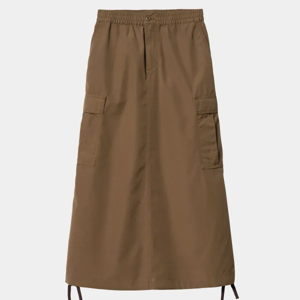 Carhartt WIP Kleider & Röcke>W' Cargo Skirt Long Chocolate