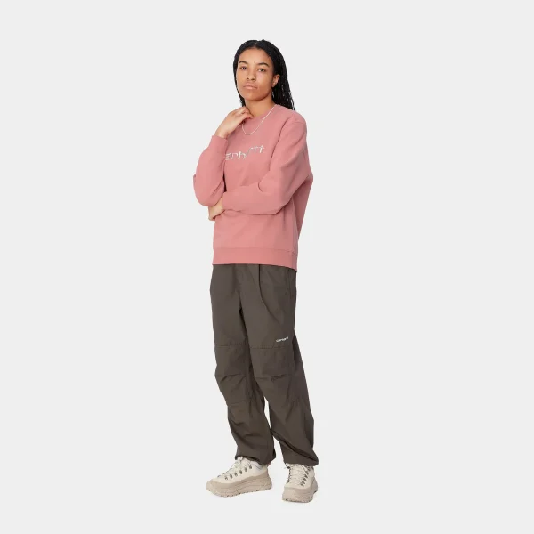 Carhartt WIP Sweats>W' Carhartt Sweatshirt Dusty Rose / Moonbeam