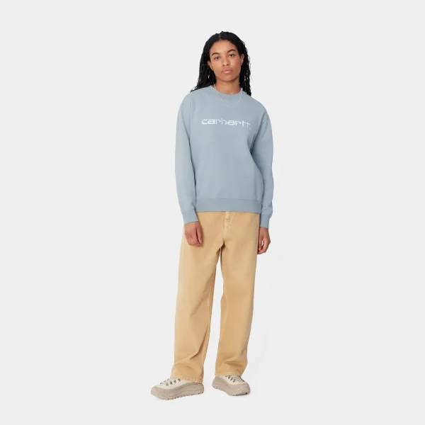 Carhartt WIP Sweats>W' Carhartt Sweatshirt Misty Sky / White