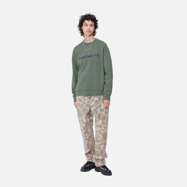 Carhartt WIP Sweats>W' Carhartt Sweatshirt Duck Green / Aura