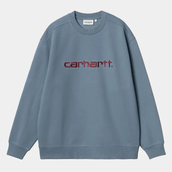 Carhartt WIP Sweats>W' Carhartt Sweatshirt Positano / Malbec