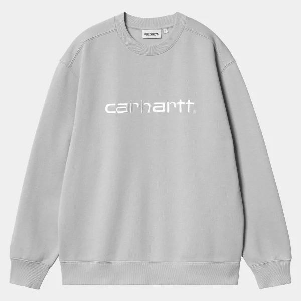 Carhartt WIP Sweats>W' Carhartt Sweatshirt Basalt / White