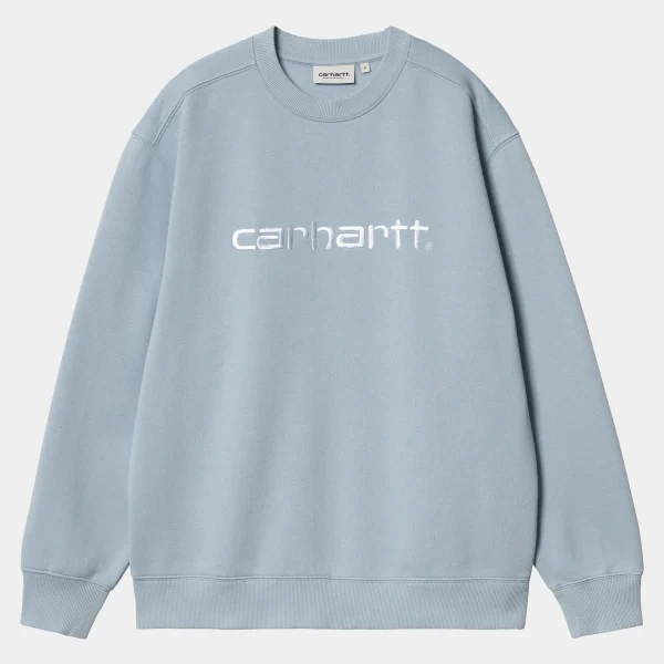 Carhartt WIP Sweats>W' Carhartt Sweatshirt Misty Sky / White