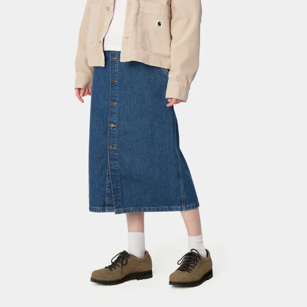 Carhartt WIP Kleider & Röcke | Denim>W' Colby Skirt Blue