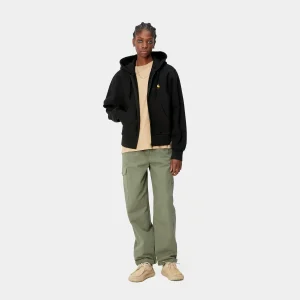 Carhartt WIP Sweats>W' Hooded American Script Jacket Black