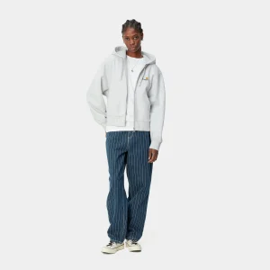 Carhartt WIP Sweats>W' Hooded American Script Jacket Ash Heather