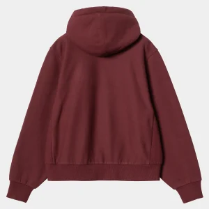 Carhartt WIP Sweats>W' Hooded American Script Sweatshirt Malbec