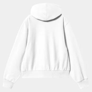 Carhartt WIP Sweats>W' Hooded American Script Sweatshirt White