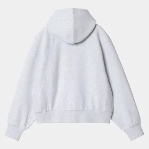 Carhartt WIP Sweats>W' Hooded American Script Jacket Ash Heather