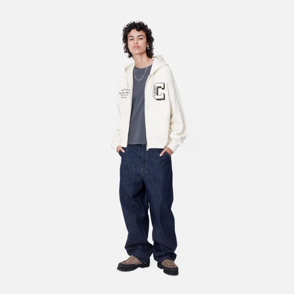 Carhartt WIP Sweats>W' Hooded Brown Ducks Sweat Jacket Wax