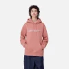 Carhartt WIP Sweats>W' Hooded Carhartt Sweatshirt Dusty Rose / Moonbeam