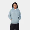 Carhartt WIP Sweats>W' Hooded Carhartt Sweatshirt Misty Sky / White