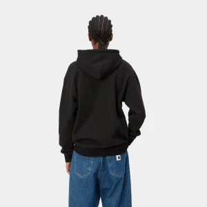 Carhartt WIP Sweats>W' Hooded Carhartt Sweatshirt Black / White