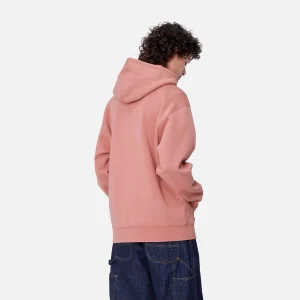 Carhartt WIP Sweats>W' Hooded Carhartt Sweatshirt Dusty Rose / Moonbeam