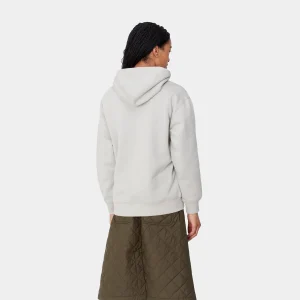 Carhartt WIP Sweats>W' Hooded Carhartt Sweatshirt Basalt / White