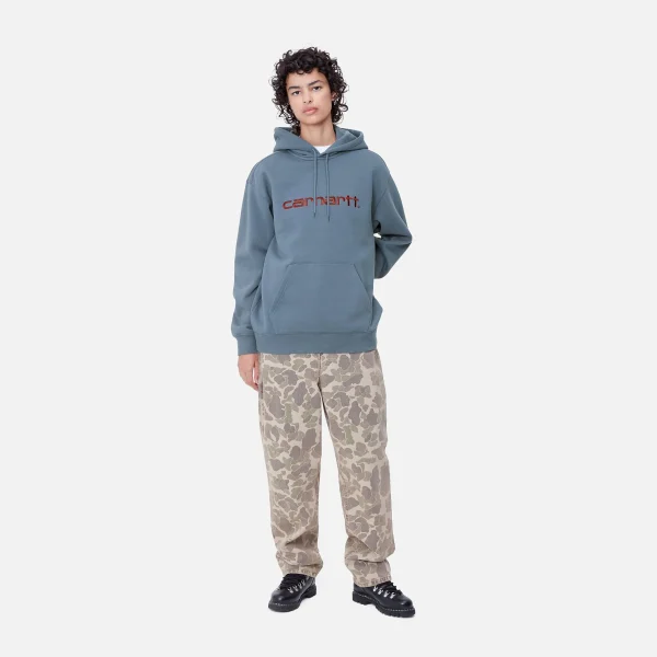 Carhartt WIP Sweats>W' Hooded Carhartt Sweatshirt Positano / Malbec