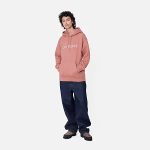 Carhartt WIP Sweats>W' Hooded Carhartt Sweatshirt Dusty Rose / Moonbeam