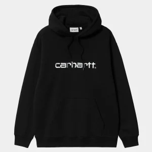 Carhartt WIP Sweats>W' Hooded Carhartt Sweatshirt Black / White