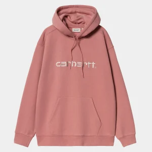 Carhartt WIP Sweats>W' Hooded Carhartt Sweatshirt Dusty Rose / Moonbeam