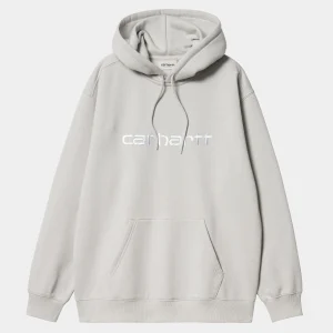 Carhartt WIP Sweats>W' Hooded Carhartt Sweatshirt Basalt / White