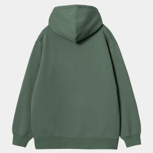 Carhartt WIP Sweats>W' Hooded Carhartt Sweatshirt Duck Green / Aura