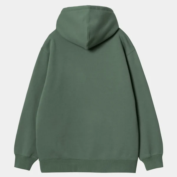 Carhartt WIP Sweats>W' Hooded Carhartt Sweatshirt Duck Green / Aura