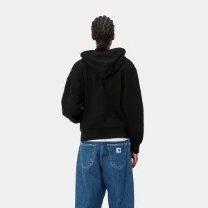 Carhartt WIP Sweats>W' Hooded Casey Jacket Black / Silver