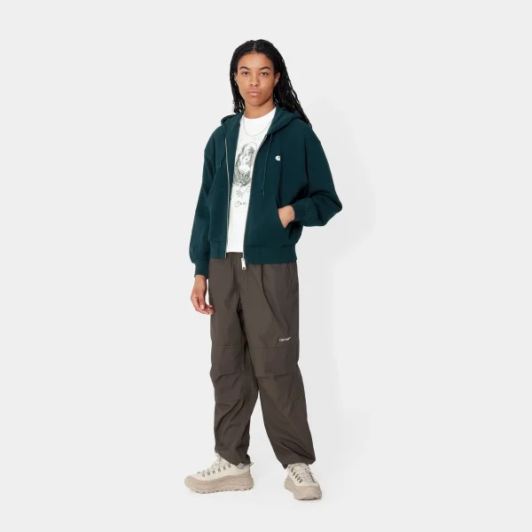 Carhartt WIP Sweats>W' Hooded Casey Jacket Duck Blue / Silver