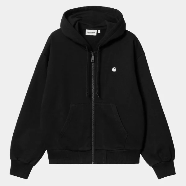 Carhartt WIP Sweats>W' Hooded Casey Jacket Black / Silver