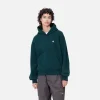 Carhartt WIP Sweats>W' Hooded Casey Sweatshirt Duck Blue / Silver