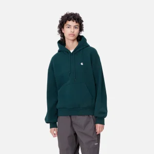 Carhartt WIP Sweats>W' Hooded Casey Sweatshirt Duck Blue / Silver