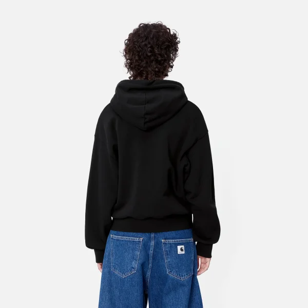 Carhartt WIP Sweats>W' Hooded Casey Sweatshirt Black / Silver