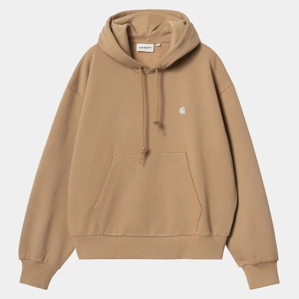 Carhartt WIP Sweats>W' Hooded Casey Sweatshirt Peanut / Silver