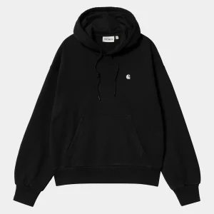 Carhartt WIP Sweats>W' Hooded Casey Sweatshirt Black / Silver