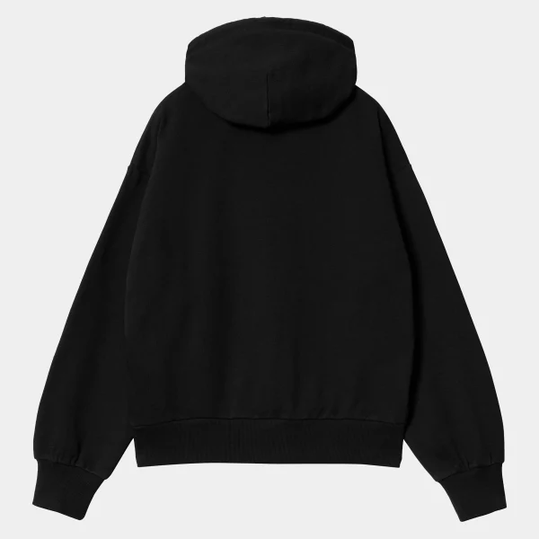 Carhartt WIP Sweats>W' Hooded Casey Sweatshirt Black / Silver