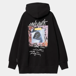 Carhartt WIP Sweats>W' Hooded Lips Sweat Black