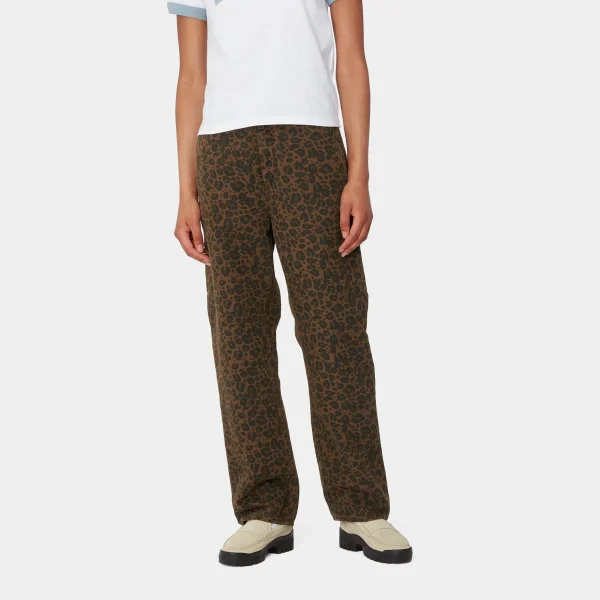 Carhartt WIP Hosen>W' Leo Pierce Pant Straight Camo Leo, Tamarind / Tamarind