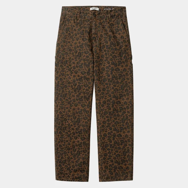 Carhartt WIP Hosen>W' Leo Pierce Pant Straight Camo Leo, Tamarind / Tamarind