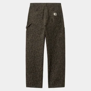 Carhartt WIP Hosen>W' Leo Pierce Pant Straight Camo Leo, Tamarind / Office Green