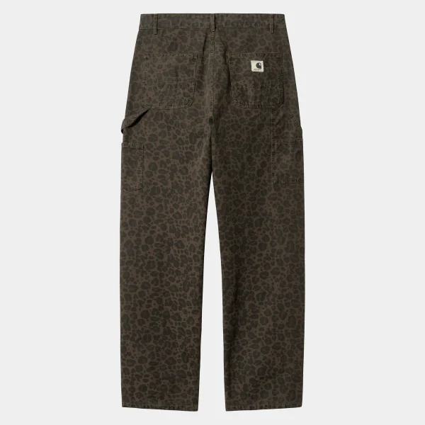 Carhartt WIP Hosen>W' Leo Pierce Pant Straight Camo Leo, Tamarind / Office Green