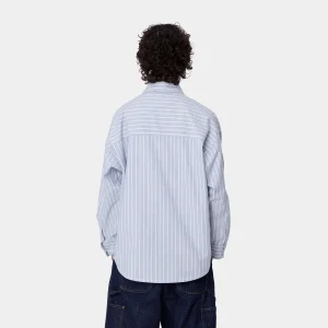 Carhartt WIP Hemden>W' L/S Dowlen Shirt Dowlen Stripe, Bleach / White