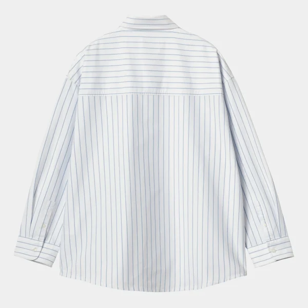 Carhartt WIP Hemden>W' L/S Dowlen Shirt Dowlen Stripe, White / White